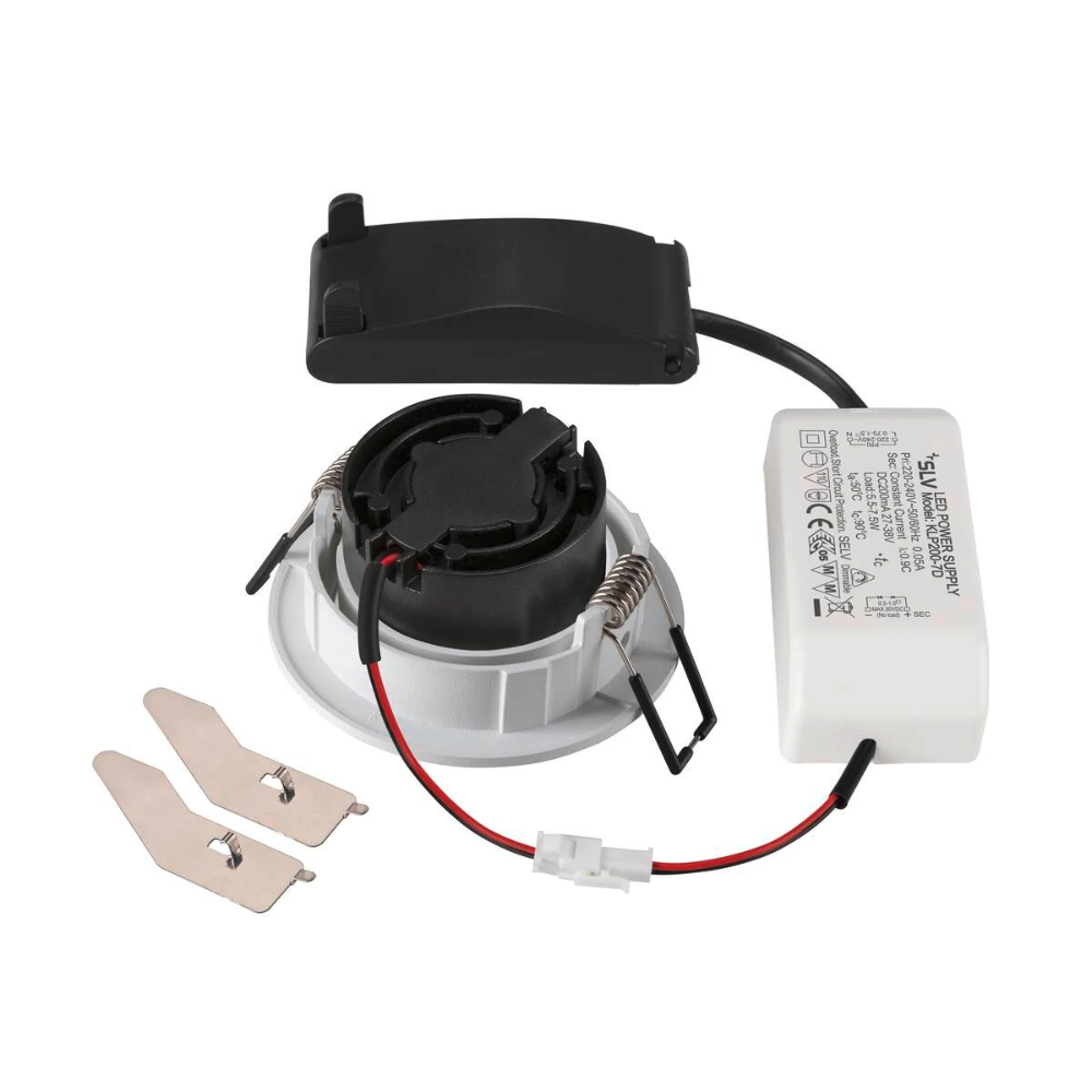 Miniatuur van SLV inbouwspot 8.3W 750lm warm wit 3000K rond kantelbaar zaagmaat 75mm IP20 dimbaar wit (1007389)