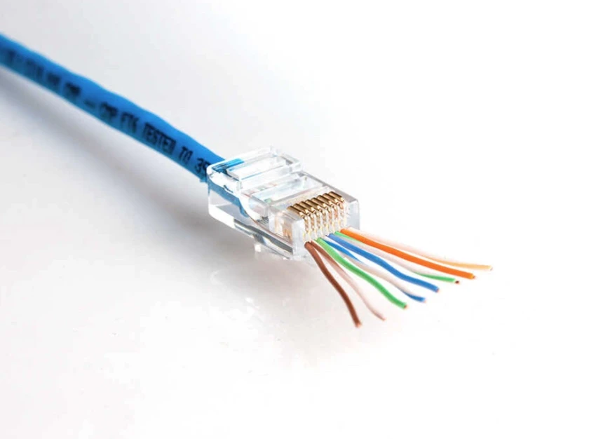 Miniatuur van Jonard RJ45 CAT6 Pass-Through connector transaparant - per 25 stuks (81000607)