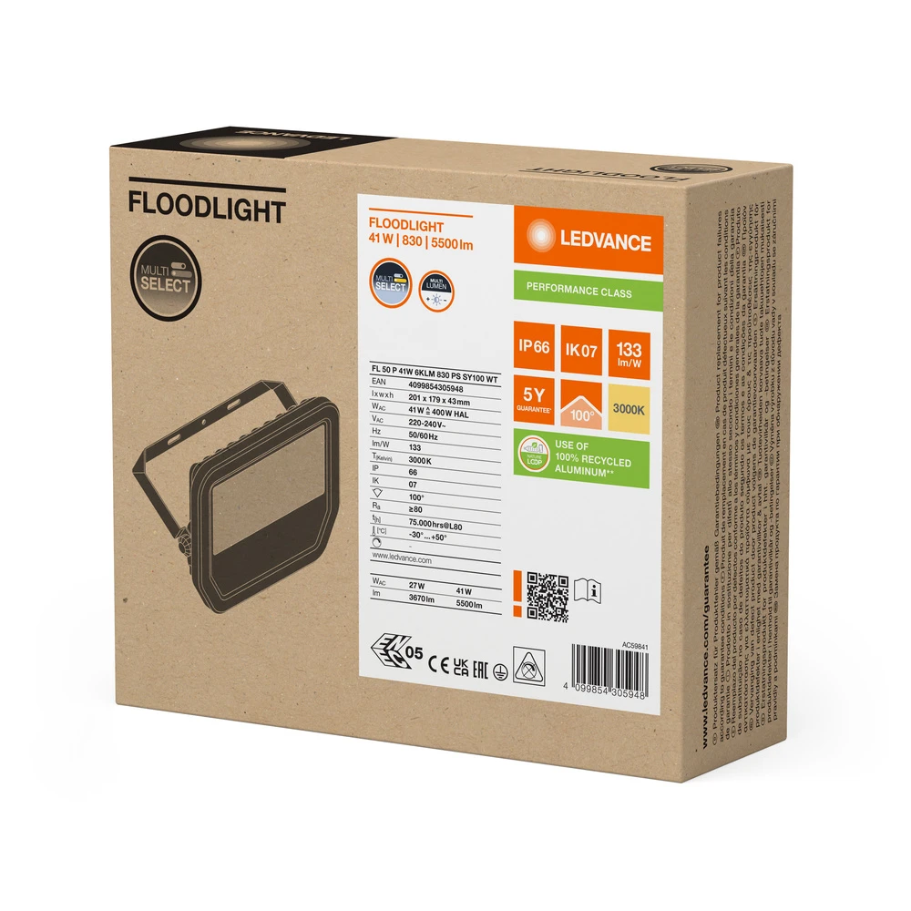 Miniatuur van Ledvance LED schijnwerper 41W 5.500lm warm wit 3000K IP66 (4099854305948)