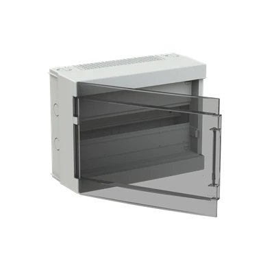 Miniatuur van ABB Fix-o-Rail zekeringkast met doorzichtige deur 18 modules 335x270 (BxH) (4TBR661797C0200)