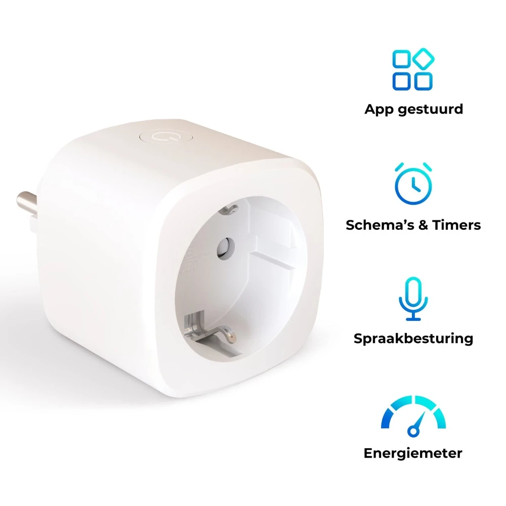 Miniatuur van Calex Smart Plug stekker met energiemeter wit - per 3 stuks (5201000351)