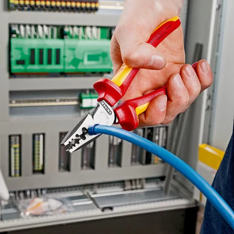 Miniatuur van KNIPEX krimptang adereindhulzen 0.25–16mm² VDE (9778180T)