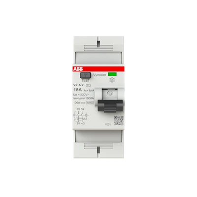 Miniatuur van ABB Vynckier differentieelschakelaar 2-polig 16A 10mA type A (VYA216/010)