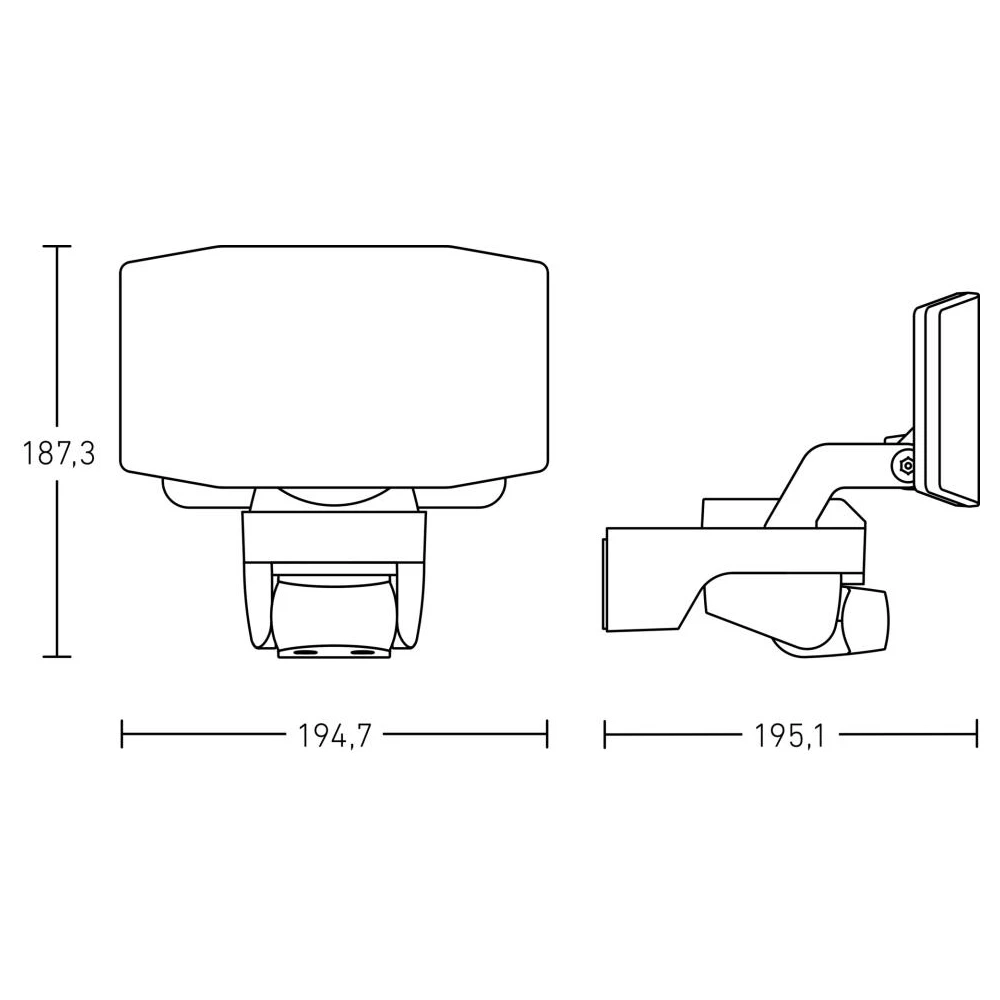 Miniatuur van STEINEL buitenspot met sensor 14.3W 3000K IP54 XLED Protect S - antraciet (090012)