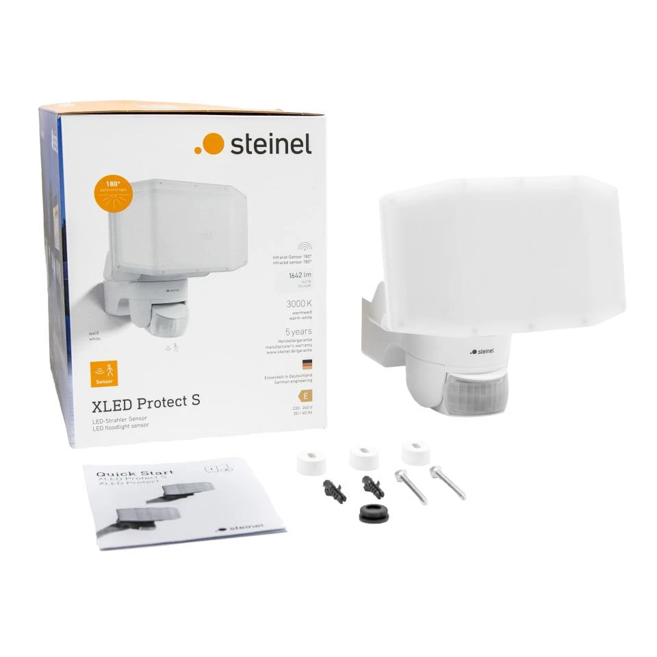 Miniatuur van STEINEL buitenspot met sensor 14.3W 3000K IP54 XLED Protect S - wit (089894)