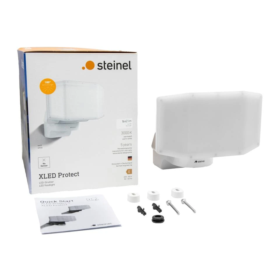 Miniatuur van STEINEL buitenspot met sensor 13.6W 3000K IP54 XLED Protect - wit (090005)