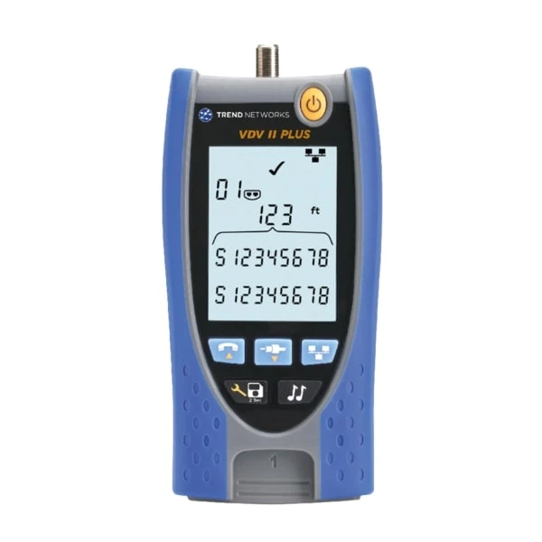 Miniatuur van TREND Networks VDV II AnyWARE Plus kabeltester met lengtefunctie hub blink backlight display en draagtas (R158008)