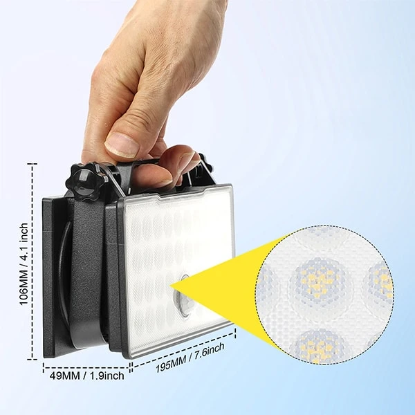 Miniatuur van INTERLight Solar LED schijnwerper met sensor en batterij 10W IP65 - zwart (IL-SOLFLO)