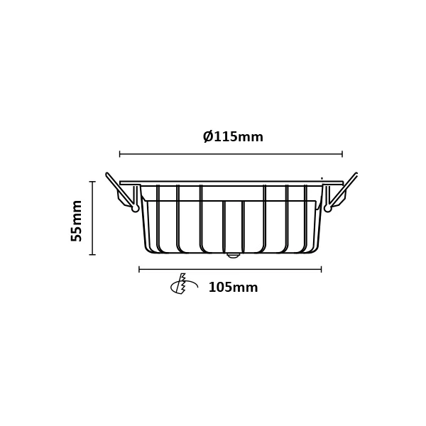 Miniatuur van INTERLight Camita LED downlight 8W 800-820lm CCT zaagmaat Ø105mm Ø115mm IP20 - wit (IL-CD38W)