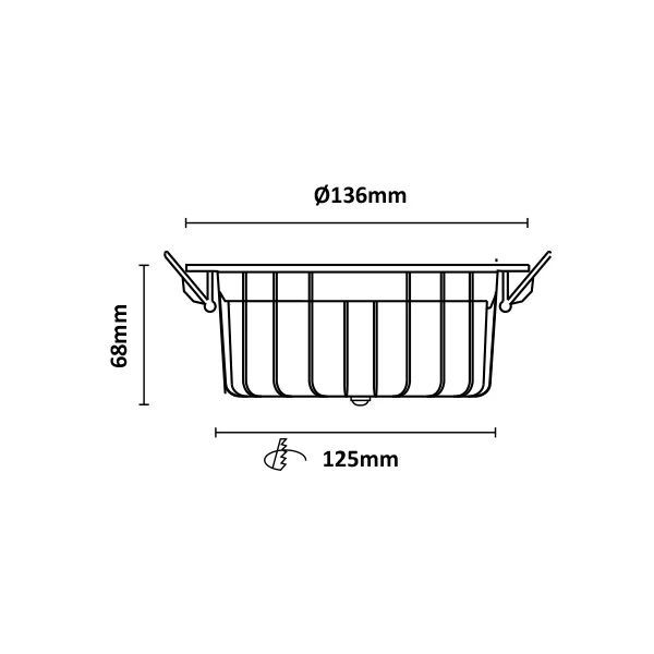 Miniatuur van INTERLight Camita LED downlight 11W 1020-1045lm CCT zaagmaat Ø125mm Ø136mm IP20 - wit (IL-CD411W)