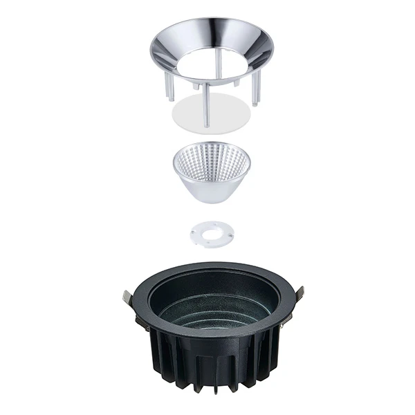 Miniatuur van INTERLight Camita LED downlight 15W 1660-1700lm CCT zaagmaat Ø145mm Ø162mm IP20 - zwart (IL-CD515B)