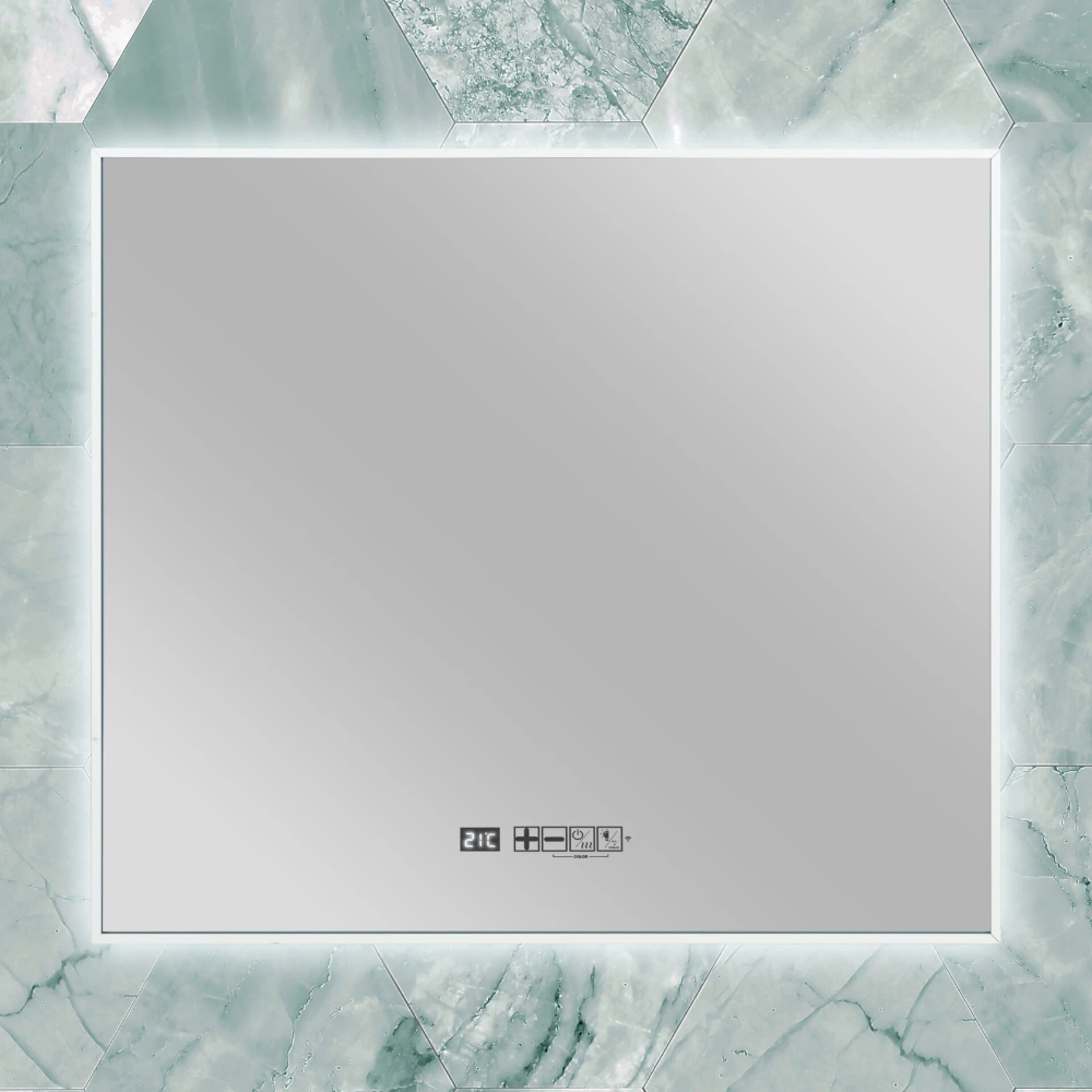 Miniatuur van Eurom badkamerspiegel met infraroodverwarming en LED 80x70cm Sani 400W Mirror LED WiFi - white (350715)