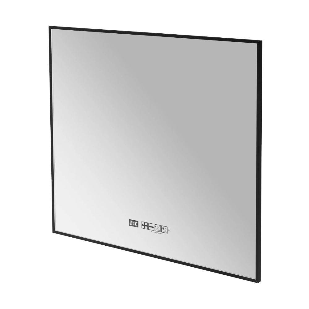 Miniatuur van Eurom badkamerspiegel met infraroodverwarming en LED 80x70cm Sani 400W Mirror LED WiFi - black (350739)