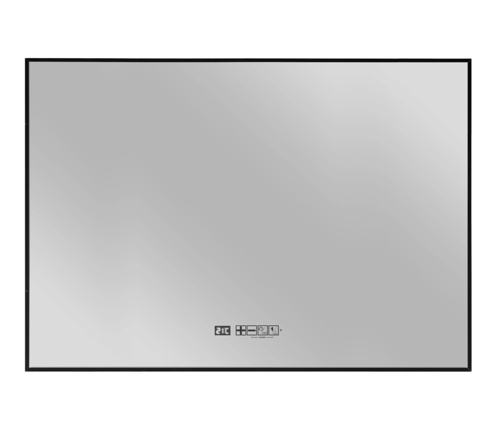 Miniatuur van Eurom badkamerspiegel met infraroodverwarming en LED 100x70cm Sani 600W Mirror LED WiFi - black (350746)
