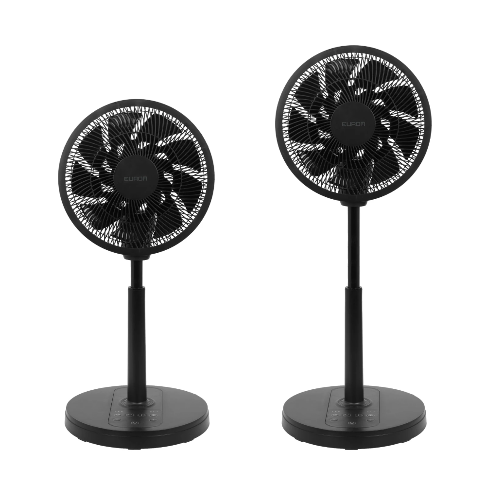 Miniatuur van Eurom staande ventilator 12 standen 35cm met afstandsbediening Vento 3DS Silent Comfort - black (384932)