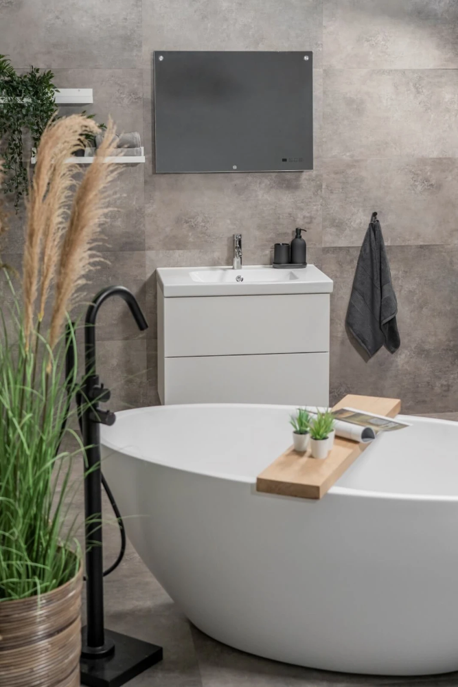 Miniatuur van Eurom badkamerspiegel met infraroodverwarming 80x60cm Sani 600W Mirror WiFi (350432)