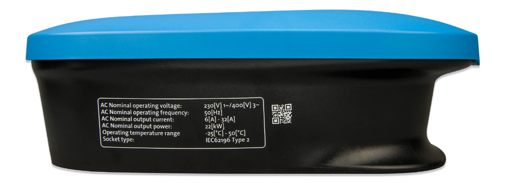 Miniatuur van Victron laadpaal 22kW type 2 socket - lichtblauw (EVC200300200)