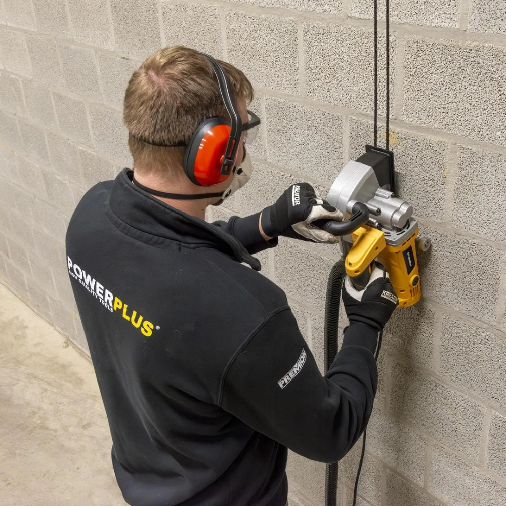 Miniatuur van PowerPlus muurfrees sleuvenfrees 240V 1700W met 2x 150mm diamantschijven (POWX0640)