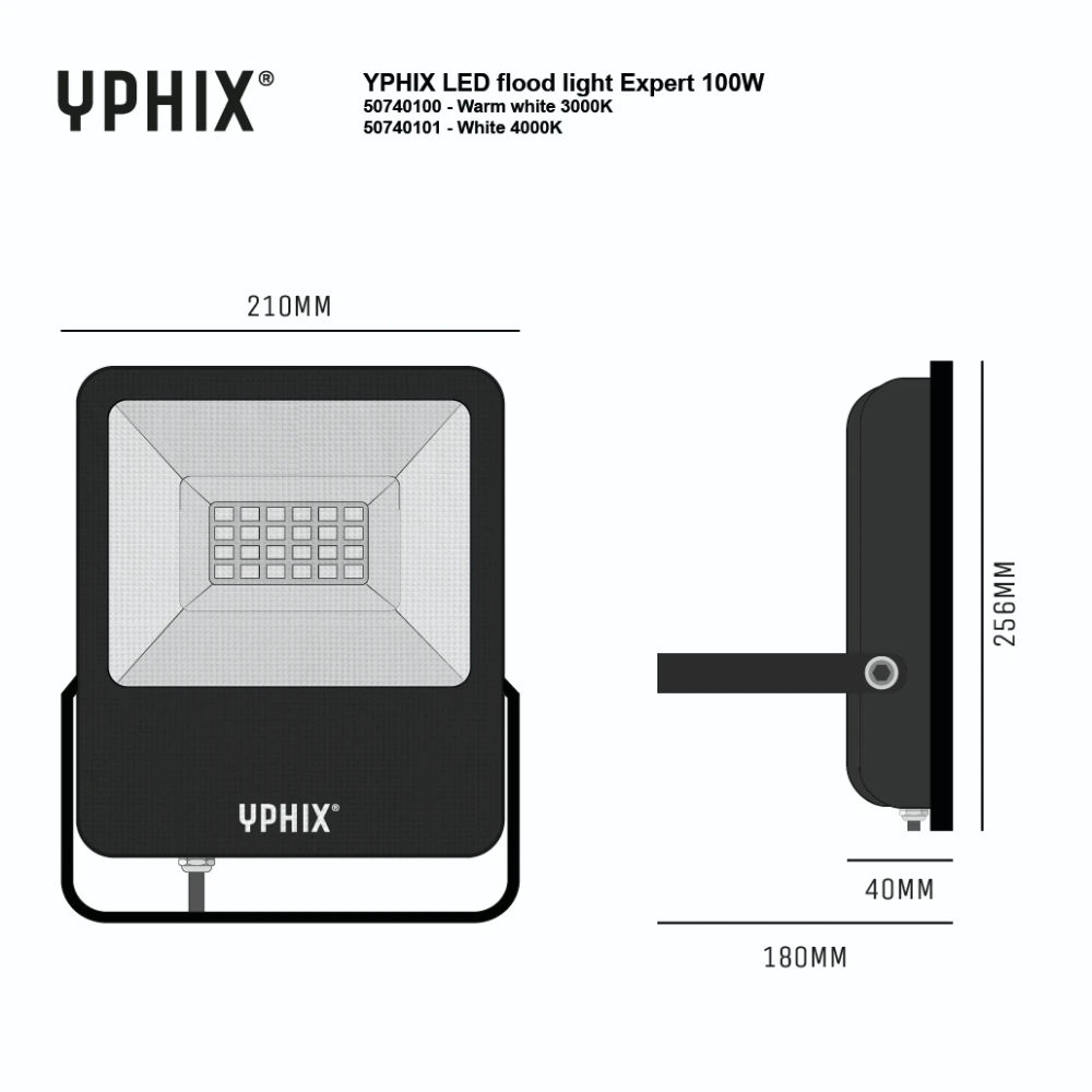 Miniatuur van Yphix LED schijnwerper 100W 13000lm wit 4000K IP65 (50740101)