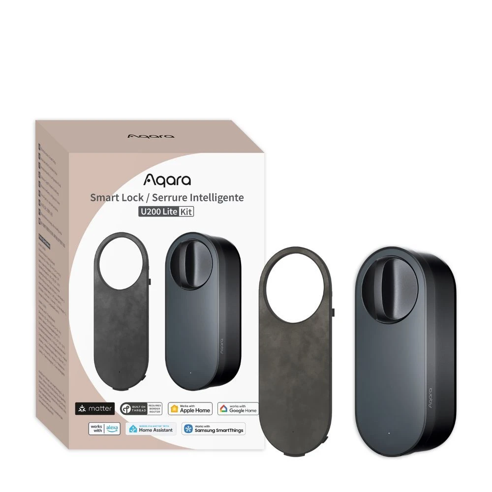 Miniatuur van Aqara slim retrofit slot voor eurocilinders Smart Lock U200 Lite Kit - zwart (EL-D03D-B)