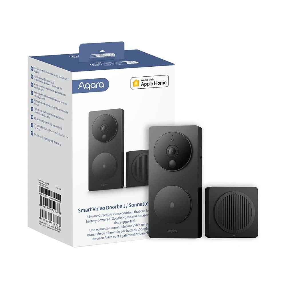 Miniatuur van Aqara slimme deurbel compleet met gong met SD-kaart optie Doorbell Camera Hub G410 Select - zwart (CH-C09D-B)