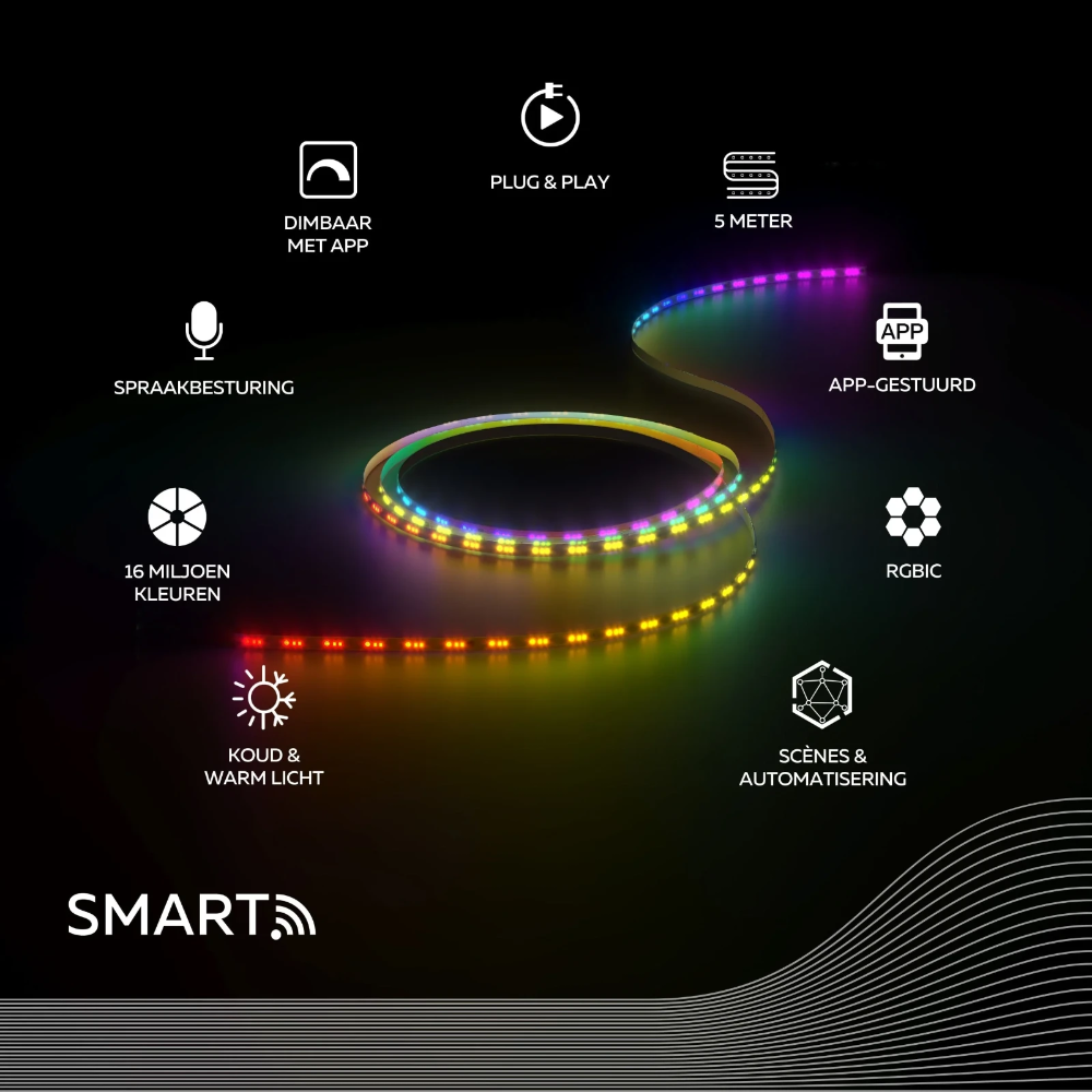 Miniatuur van Calex Smart LED strip 5m - GRBIC + CCT 300lm (6101000800)