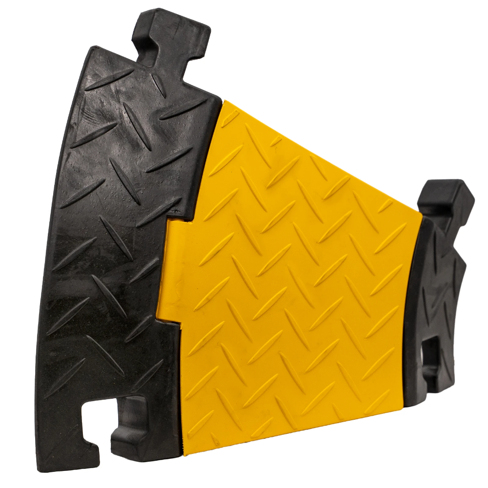 Miniatuur van EMhub kabeldrempel bocht 30° met scharnierbaar deksel 4 kanalen