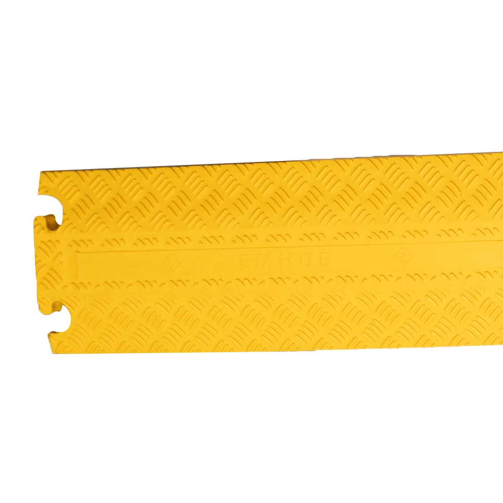 Miniatuur van EMhub kabeldrempel soepel rubber 100cm 1 kanaal geel