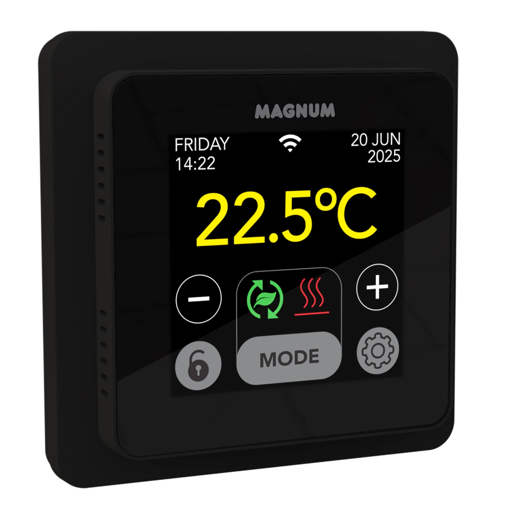 Miniatuur van Magnum MRC2 WiFi slimme thermostaat incl. vloersensor - grafietzwart (825401)
