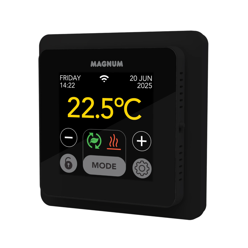 Miniatuur van Magnum MRC2 WiFi slimme thermostaat incl. vloersensor - grafietzwart (825401)