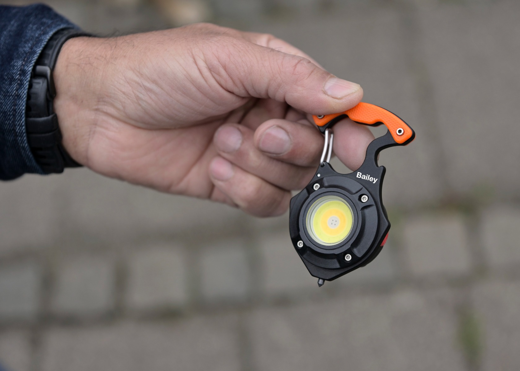Miniatuur van Bailey RoBust LED zaklamp sleutelhanger 5W 500lm wit+rood IP44 oplaadbaar (146904)