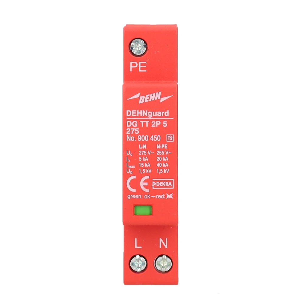 Miniatuur van Dehn guard overspanningsbeveiliging type 2 1P+N (TT, TN) 15kA DIN-rail (900450)