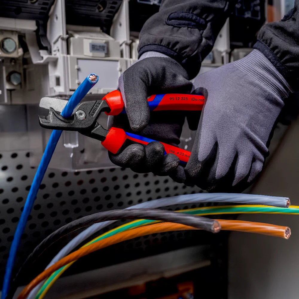 Miniatuur van KNIPEX stepCut XL kabelschaar 225 mm getrapte snijrand comfortgrepen (9512225)