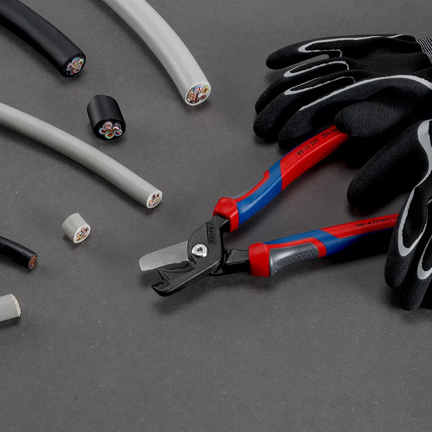 Miniatuur van KNIPEX stepCut XL kabelschaar 225 mm getrapte snijrand comfortgrepen (9512225)