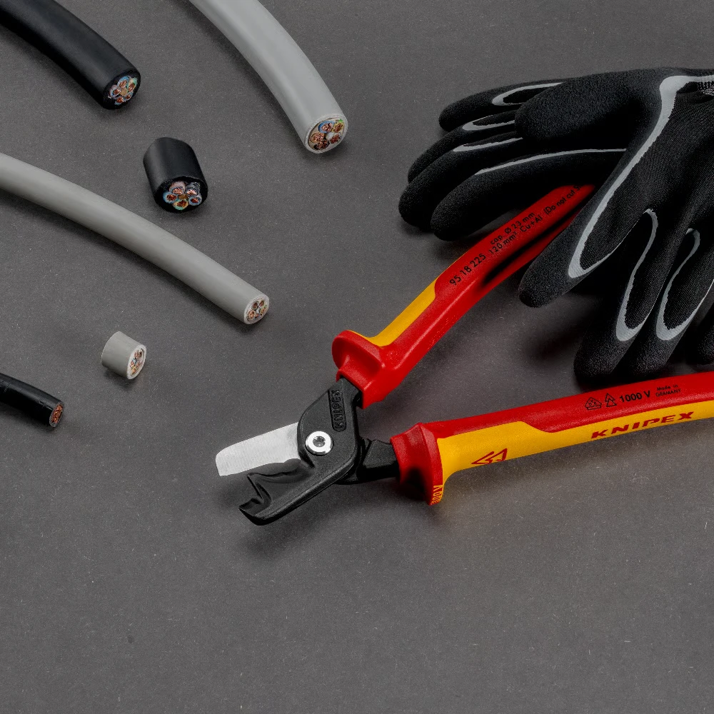 Miniatuur van KNIPEX stepCut XL kabelschaar 225mm getrapte snijrand VDE (9518225)