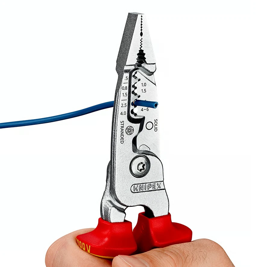 Miniatuur van KNIPEX wireStripper afstriptang metrisch VDE 200mm verchroomd (1376200ME)