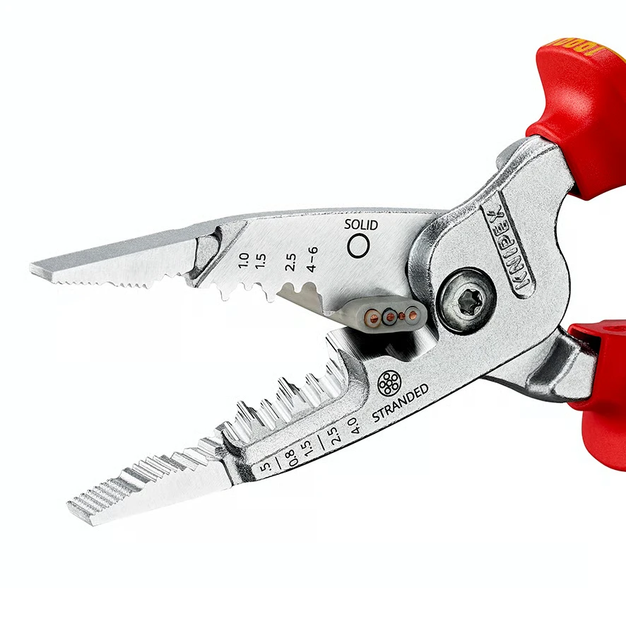 Miniatuur van KNIPEX wireStripper afstriptang metrisch VDE 200mm verchroomd (1376200ME)