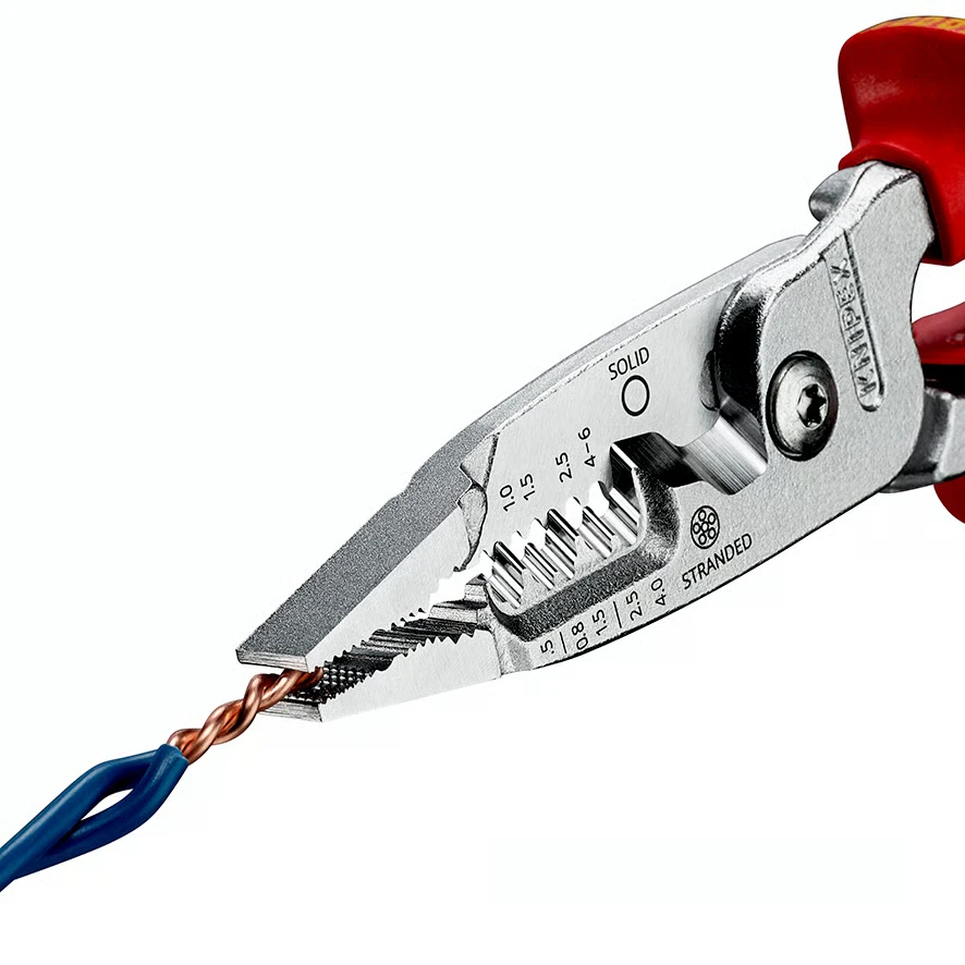 Miniatuur van KNIPEX wireStripper afstriptang metrisch VDE 200mm verchroomd (1376200ME)