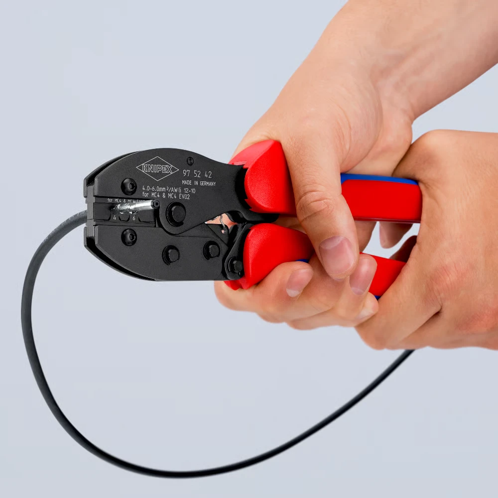Miniatuur van KNIPEX preciForce krimptang MC4/MC4 EVO2 4–6mm² 220mm 3K-handgreep (975242)