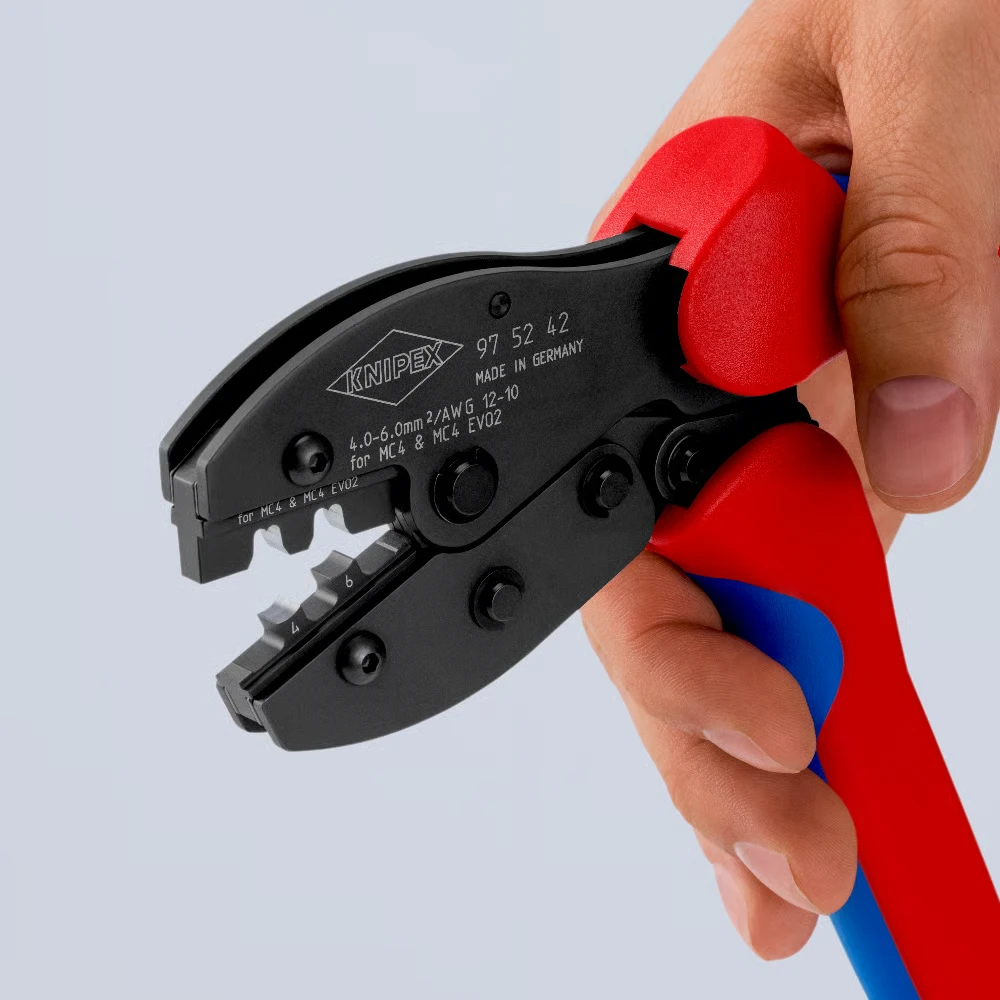 Miniatuur van KNIPEX PreciForce krimptang voor mc4/mc4 evo2 4–6 mm² 220mm (97 52 42)