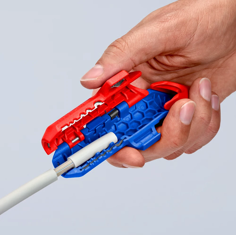 Miniatuur van KNIPEX ergoStrip® PV solar-striptang voor pv-kabels 4/6 mm² & ronde kabels Ø8–13 mm (169503SB)