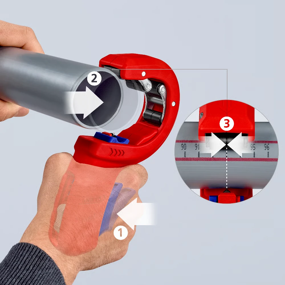 Miniatuur van KNIPEX dPT50 buizensnijder 32/40/50mm snijden+afschuinen (902302BK)