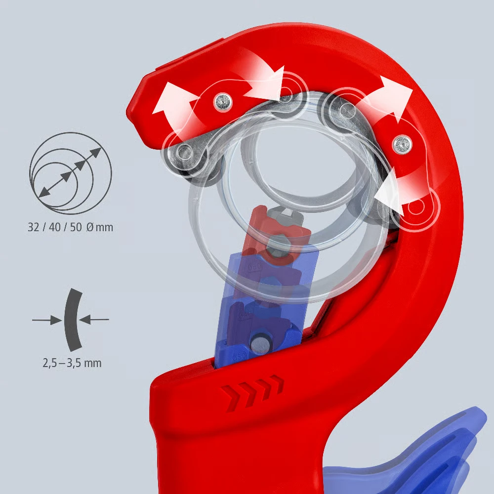 Miniatuur van KNIPEX dPT50 buizensnijder 32/40/50mm snijden+afschuinen (902302BK)