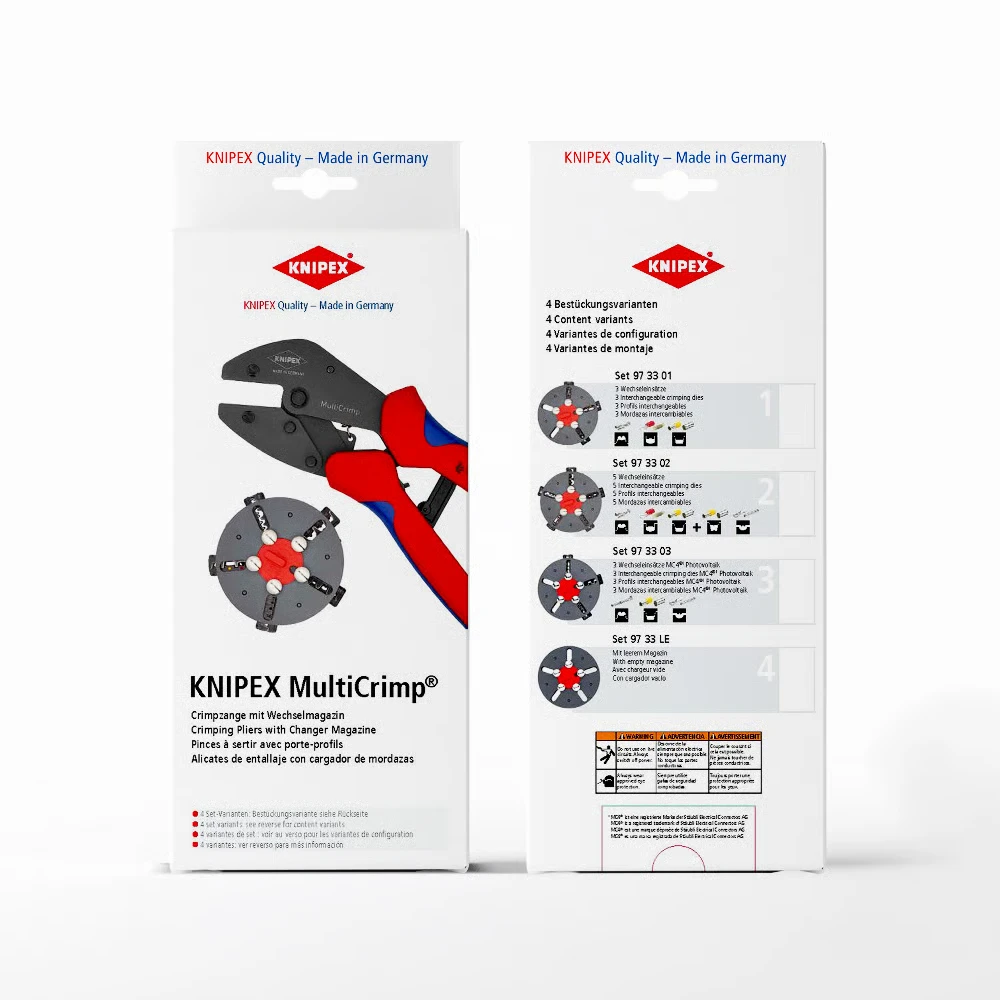 Miniatuur van KNIPEX MultiCrimp krimptang 250mm met wisselmagazijn (97 33 LE)