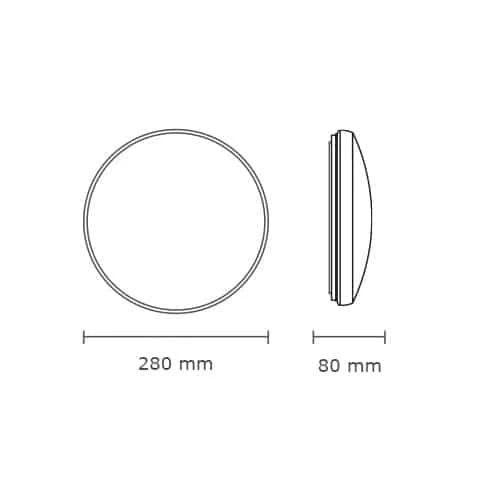 Miniatuur van INTERLight LED plafonniere 5-12W 385-1020lm wit 3000-5700K IP64 (IL-CLSP280)