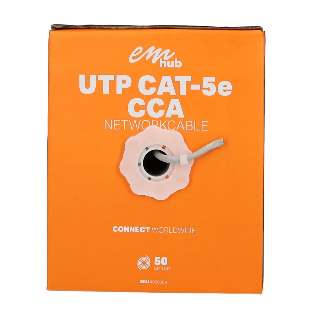 Miniatuur van EMhub UTP CAT5e CCA kabel rol 50 meter