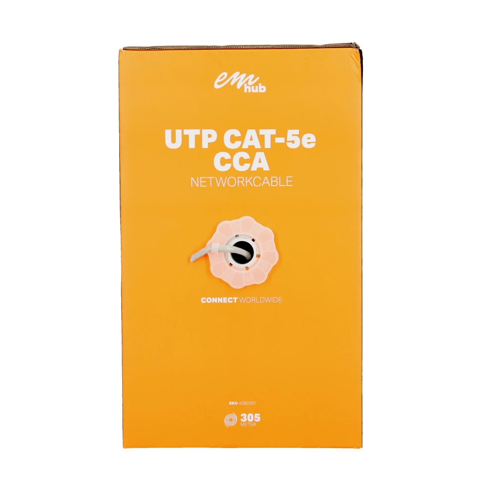 Miniatuur van EMhub UTP CAT5e CCA kabel rol 305 meter