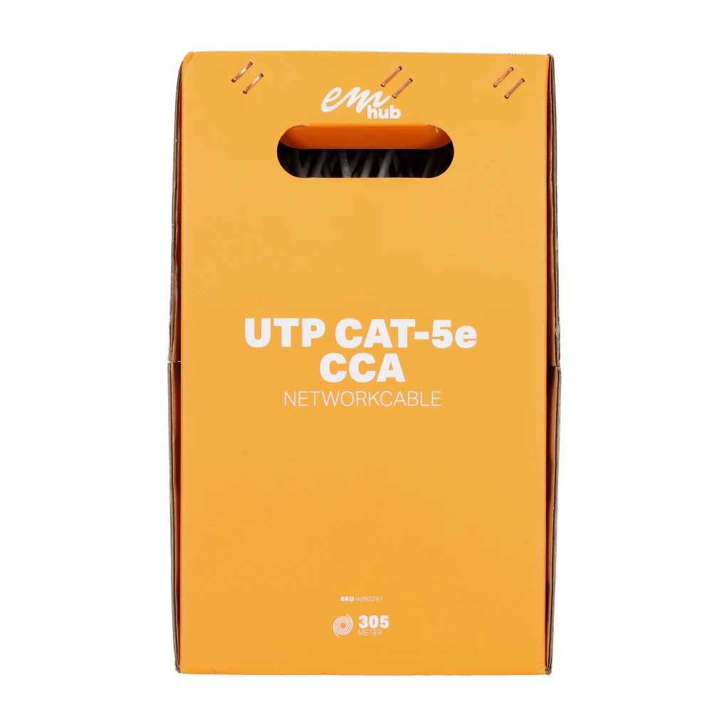 Miniatuur van EMhub UTP CAT5e CCA kabel rol 305 meter