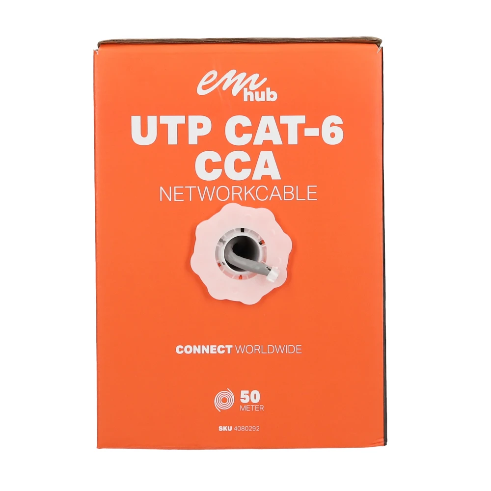 Miniatuur van EMhub UTP CAT6 CCA kabel rol 50 meter