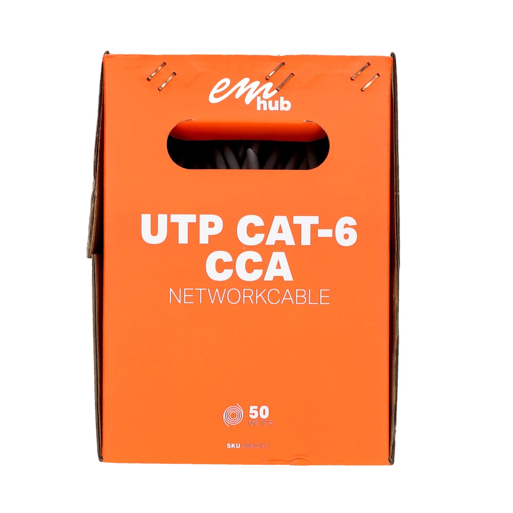 Miniatuur van EMhub UTP CAT6 CCA kabel rol 50 meter